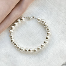 Load image into Gallery viewer, Statement Silver Bracelet with Large Silver Beads
