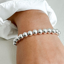Load image into Gallery viewer, Statement Silver Bracelet with Large Silver Beads
