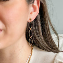 Load image into Gallery viewer, Gold Chain-Link Drop Earrings
