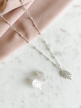 Load image into Gallery viewer, Palm Leaf Pendant Silver Necklace
