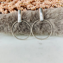 Load image into Gallery viewer, Circle and Bar Statement Earrings
