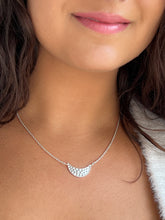 Load image into Gallery viewer, The Cannes Silver Crescent Pendant Necklace
