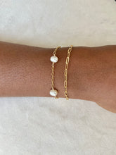 Load image into Gallery viewer, Mini-Paperclip Chain Gold-filled Bracelet
