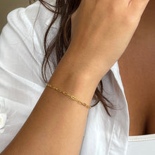 Load image into Gallery viewer, Mini-Paperclip Chain Gold-filled Bracelet
