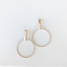 Load image into Gallery viewer, Circle and Bar Statement Earrings

