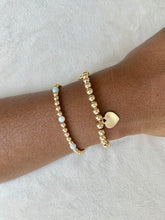 Load image into Gallery viewer, Gold and Amazonite Beaded Stretch Bracelet

